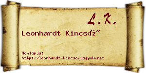 Leonhardt Kincső névjegykártya